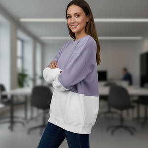 Sweat-shirt pour femme de haute qualité en coton 100 %, coupe ample, épaules tombantes, logo personnalisé imprimé, streetwear, prix bas, vente en gros - Product Image 2