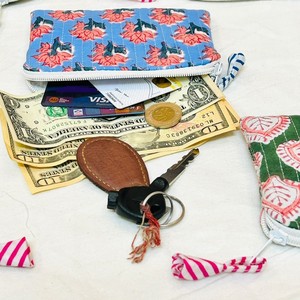 Floral Printed <b>Mini</b> Zipper Coin Purse Fabric Portable Wallet for Women Men Casual Animal Pattern Quilted Compact Money Holder - Product Image 4