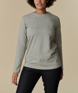 Camiseta de Mujer con Diseño de Logotipo Personalizado, 100% Algodón, 180 GSM, Manga Larga, Estilo Casual, Opciones Multicolores, Fabricación OEM, Venta al Por Mayor - Product Image 4