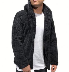 Wholesale <b>Men's</b> Fuzzy <b>Sherpa</b> Jacket <b>Hoodie</b> Fluffy Cardigan Pullover Washed Polyester/Cotton Eco-Friendly Regular Fit Spring - Product Image 1
