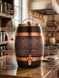 Distributeur d'eau chaude et froide en plastique Craft India Overseas, motif bohème, rond, réutilisable, usage domestique, garantie 3 ans, chargement par le haut - Product Image 3