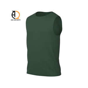 Camiseta Deportiva Personalizada con Logotipo, Cuello en V, Sin Mangas, Color Sólido para Hombre - Product Image 5