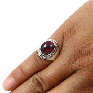 Natural Red <b>Garnet</b> Gemstone <b>Ring</b> Made of 925 Sterling <b>Silver</b> Bulk Wholesale Fine <b>Silver</b> <b>Rings</b> Bohemian Jewelry Bulk Suppliers - Product Image 3