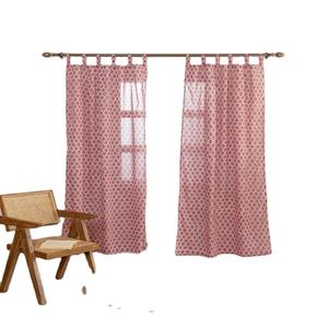 Rideaux occultants 100 % coton, style pastoral rayé, écologiques, personnalisables, à passe-tringles, pour salon et chambre à coucher - Product Image 1