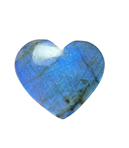 Piedra Preciosa de Labradorita Natural con Corte de Corazón, Iridiscente Azul Verde Amarillo Pulido para Joyería - Product Image 2
