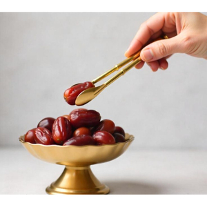 Plateau de service industriel en métal pour dattes, noix, bonbons et fruits secs – Organisateur de table pour la maison, l'Aïd et le Ramadan - Product Image 1