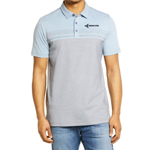 Daizen Star Men's Short Sleeve for Shirt Solid Embroidery Logo Casual Breathable Polyester/Cotton Jersey Fabric Pocket - Product Image 2