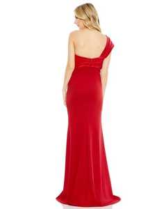 Vestido de noche elegante con hombros descubiertos, lazo, corte en A, largo hasta el suelo, de gasa dorada metalizada transparente con cuentas, con sujetador incorporado, sin cola. - Product Image 4