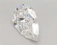 Diamante Cultivado en Laboratorio de 2.02 Ct, Corte Excelente, Forma de Pera, Color Blanco, VVS1