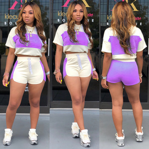 Stylish Summer Co-ord <b>Set</b> for Women Casual Wear Cropped T-Shirts & Shorts Loungewear <b>Sets</b> OEM Custom Bulk Supplier - Product Image 3