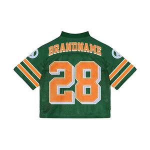 Camiseta de Fútbol Americano Vintage para Hombre, Diseño Personalizado, Corte Holgado, Malla Transpirable, Cuello en V, Estilo Deportivo de Verano, Personalizable - Product Image 4