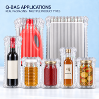 Sac gonflable en plastique de type Q, personnalisé en usine, pour l'emballage, le rembourrage et la protection contre les chocs et la pression