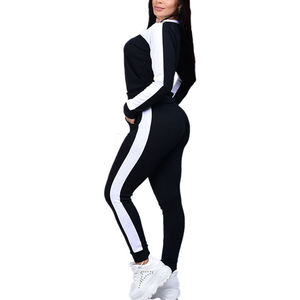 Nouvelle collection 2026 : Ensemble de survêtement deux pièces pour femme, 100% coton, manches longues, style urbain tendance, avec détails perforés, idéal pour les sports d'hiver - Vente flash - Product Image 4