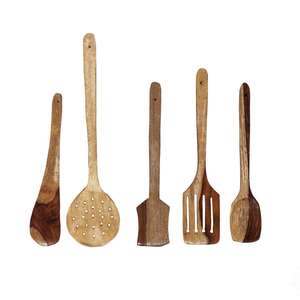 Ensemble de cuillères en bois personnalisées en bambou et bois d'acacia écologiques classiques pour cadeaux, de haute qualité, durables, très vendues - Product Image 6