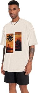 เสื้อยืดสตรีทแวร์คอกลมทรงสลิมฟิตผ้าคอตตอนหนา 220 กรัม พิมพ์ลายซิลค์สกรีน สไตล์วินเทจ ล้างสีแบบแอซิดวอช ขายส่งจากโรงงาน - Product Image 2