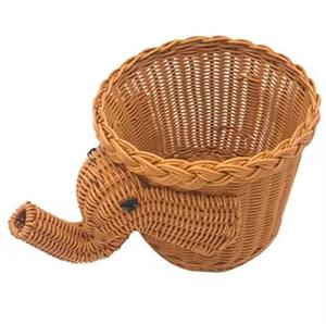 Cesta Tejida con Forma de Elefante, Hecha a Mano, Perfecta para Organizar Frutas y Aperitivos, Almacenamiento Decorativo y Uso como Cesta de Picnic - Product Image 2
