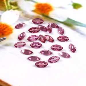 Lot en gros de pierres précieuses naturelles de grenat rhodolite 3x6 mm, taille marquise, facettées, calibrées, pour la fabrication de bijoux - Product Image 2