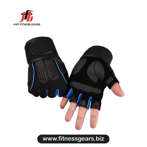 Guantes de Levantamiento de Pesas JUST FITNESS GEARS de Cuero PU, Medios Dedos, Ligeros, Correa de Muñeca Ajustable, Secado Rápido, para Gimnasio y Ciclismo para Hombre - Product Image 5