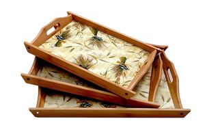 Bandeja de Madera Pulida Ecológica, Auténtica, Hecha a Mano por Habilidosos Artesanos de Crafts Galore, Disponible para la Venta a Precio Económico - Product Image 2