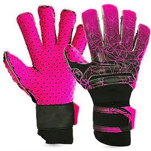 Nouveaux gants de gardien de but professionnels en cuir avec sangle de poignet réglable, fermeture à lacets, personnalisables, prix de gros pour hommes - Product Image 4