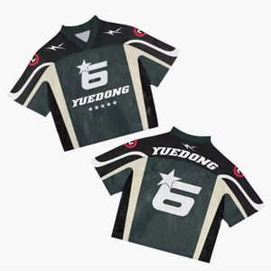 <b>Polyester</b> V Neck Hip Hop Fashion Men Sport Blank Manufacturer Oversized Cropped Custom Boxy Fit Mesh <b>T</b> <b>Shirt</b> Football Jersey - Product Image 1