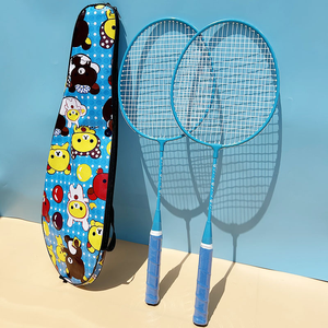 Ensemble de raquettes de badminton portables EZ Custom de haute qualité, deux raquettes, poignée en PU, sac de transport pour l'entraînement sportif en plein air, design coloré - Product Image 2