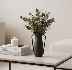 Modern <b>Black</b> Decorative Metal Table <b>Vase</b> Elegant Modern Tabletop <b>Flower</b> <b>Vase</b> For Home Living Room Decor - Product Image 3
