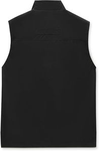 Gilet sans manches coupe-vent noir pour homme, col montant, fermeture éclair, vêtement d'extérieur décontracté en polyester, style automne - Product Image 3