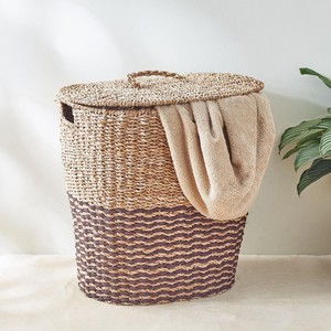 Elegante Cesto de Lavandería de Seagrass con Tapa, Cestas de Almacenamiento Multifuncionales Ecológicas para Artículos del Hogar, Tejidas a Mano en Vietnam - Product Image 6