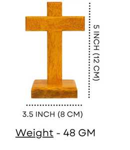 Croix chrétienne artisanale en bois à suspendre et à poser, croix décorative religieuse idéale pour la maison, artisanat en résine - Product Image 2