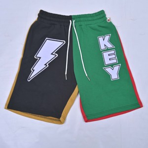 Pantalones Cortos Casuales para Hombre MRI GROUP, Cintura Media, con Cordón Ajustable, Verde y Negro, Logotipo con Letras en la Parte Delantera, 100% Algodón Felpa, Transpirables, de Secado Rápido - Product Image 4