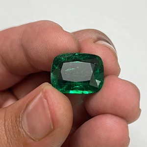 Non traitées Zambienne Emerald Naturel Lâche 11.16 Cts Pierres Précieuses de Grande Taille Bijoux De Production Profonde Vert Vif Excellente Coupe - Product Image 3