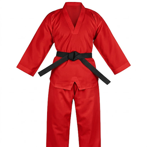 Uniforme de Taekwondo para Niños, Dobok Infantil con Cuello en V, Traje de Entrenamiento con Cintura Elástica - Product Image 1