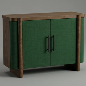 Aparador Moderno de 2 Puertas de Madera Maciza de Roble para Sala de Estar - Almacenamiento Ecológico con Diseño Minimalista - Product Image 1