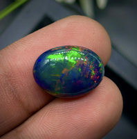 Opale noire naturelle ovale, pierre précieuse non montée, multi-feu, cabochon, pour la création de bijoux, prix de gros, d'Éthiopie.