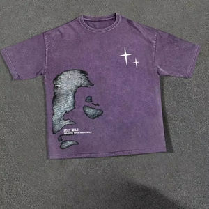 Camiseta de manga corta con cuello redondo y estampado gráfico para hombre, camiseta de verano de calidad, personalizada, de corte ajustado y color sólido para hombre - Product Image 1