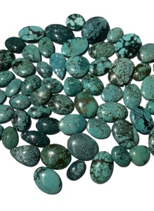 Venta al por mayor lote de 100% cabujón turquesa tibetano Natural piedras preciosas sueltas Fabricación de joyas piedra turquesa tibetana piedra preciosa - Product Image 4