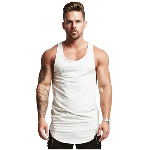 Débardeur Homme Col Rond de Qualité Supérieure Couleur Unie Respirant en Polyester Tenue Décontractée avec Logo Imprimé à l'Avant - Product Image 3