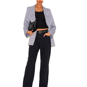 Blazer Classique Femme 2026 Nouveau Col Cranté Bouton Unique Manches Longues Coupe Ajustée Costume de Bureau OEM Vente en Gros Marque Privée - Product Image 2