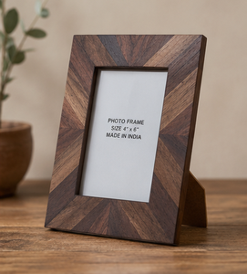 Handmade UV Printed Vertical Wooden Photo <b>Frame</b> with Metal Hardware for Tabletop and Wall Decor - Product Image 3