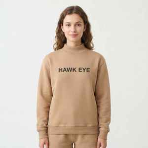 เสื้อสเวตเชิ้ตคอเต่าทรงหลวม แขนยาว สไตล์ลำลอง สำหรับผู้หญิง สีคาเมล เหมาะสำหรับฤดูใบไม้ร่วง ทำจากผ้าถัก - Product Image 3