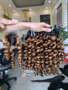 Venta al por mayor Super doble dibujado vietnamita extensiones de cabello humano de onda profunda-alta calidad precio al por mayor - Product Image 2