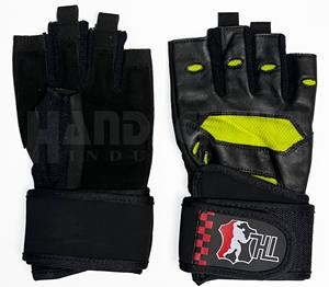 Mitaines de musculation en PU demi-doigts, poids lourd, pour entraînement de musculation, avec sangle de poignet réglable, unisexe - Product Image 3