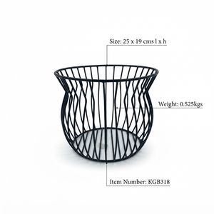 Canasta de Frutas Moderna de Metal Negro, Frutero Decorativo para Encimera de Cocina, Organizador de Almacenamiento para Mesa de Comedor - Product Image 4