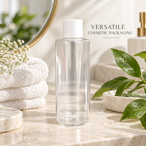 Bouteille cosmétique polyvalente en PET de 100 ml |   Conteneur transparent avec couvercle simple pour produits de soin de la peau, des cheveux, de beauté, articles de toilette et soins quotidiens - Product Image 2