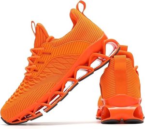 Plain Blank Mesh Laces Orange Trainer Shoes For Sports Training Footwear Stylish Cushion Support <b>Hiking</b> Tours <b>Boots</b> Trainer Shoe - Product Image 6