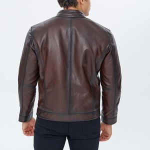 2026 New Arrival Men's High Street Style Full Sleeve Leather Jacket High Quality OEM ODM Service Winter Men's Jackets - Product Image 4