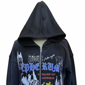 Sweat à capuche pour homme respirant, de haute qualité, hiver, fermeture éclair, impression personnalisée, 450 g/m², 100 % coton molletonné, adapté et à séchage rapide - Product Image 4