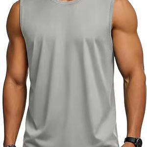Men's Custom Logo Cotton Sports Printing <b>Running</b> Tops Muscle Bodybuilding Stringer Fitness Gym Men's Tank Top - Product Image 1
