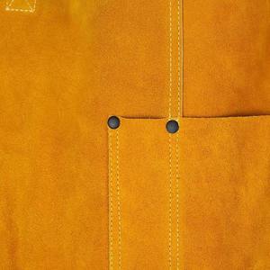 Premium Split Cowhide Leather Welding Apron <b>Fire</b>-Resistant Safety Protective Work Apron with Utility <b>Tool</b> Pockets for Welders - Product Image 4